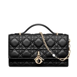 Borsa Dior My Dior con Maniglia 21 cm Nera