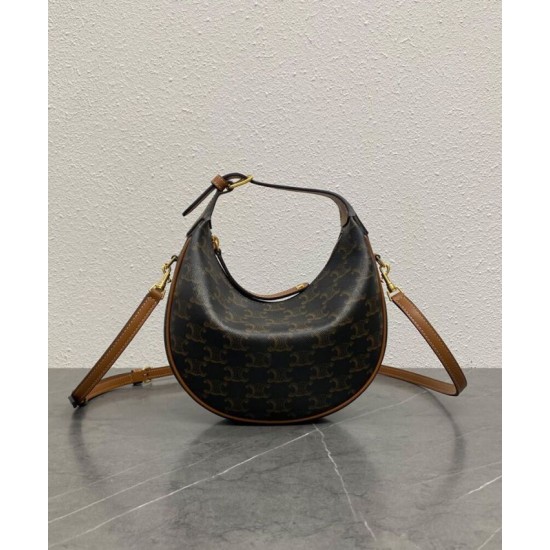 Borsa Celine Teen Celine Lulu replica Celine con stampa logo 120722 Caffè Imitazione Borsa Celine Teen Celine Lulu replica Celine con stampa logo 120722 Caffè Imitazione