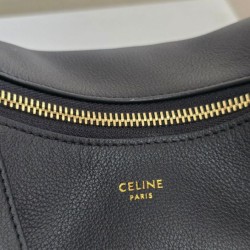 Borsa Hobo Celine Teen Celine Lulu replica Celine in pelle di vitello granata 120723 Nero/Crema Borsa Hobo Celine Teen Celine Lulu replica Celine in pelle di vitello granata 120723 Nero/Crema