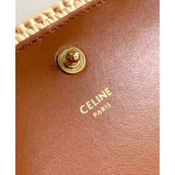 Borsa Celine Multipochette Rafia replica Celine 10M432 Caffè