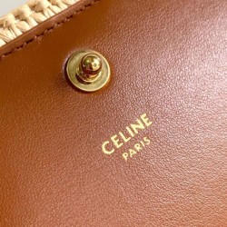 Borsa Celine Multipochette Rafia replica Celine 10M432 Caffè