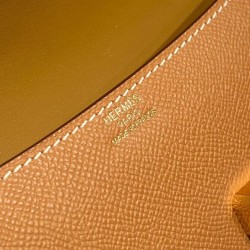 Borsa Hermès Constance Elan Long Clutch Etoupe Epsom Replica Hermès Marrone/Grigio Imitazione