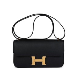 Borsa Hermès Constance Elan Long Clutch Etoupe Epsom Nera Imitazioni