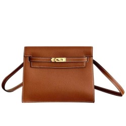 Borsa Hermès Kelly Replica Hermès Danse 22 cm Caffè/Grigio Imitazione Outlet