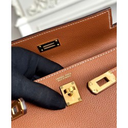 Borsa Hermès Kelly Replica Hermès Danse 22 cm Caffè/Grigio Imitazione Outlet