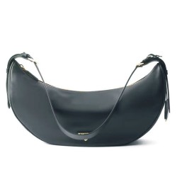 Borsa a tracolla Prada Demi-lune Grande Replica 1BC255 Nero/Bianco/Caffè