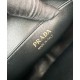 Replica Borsa a tracolla Prada Demi-lune Grande 1BC255 Nero/Bianco/Caffè Imitazione Replica Borsa a tracolla Prada Demi-lune Grande 1BC255 Nero/Bianco/Caffè Imitazione