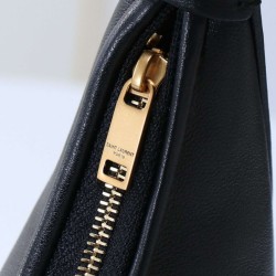 Borsa a hobo YSL Saint Laurent Calypso Mini Replica scollatura profonda nera Borsa a hobo YSL Saint Laurent Calypso Mini Replica scollatura profonda nera