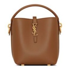 Borsa a hobo YSL Saint Laurent Le 37 Mini Shiny 765870 Caffè Imitazioni