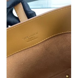 Borsa a hobo YSL Saint Laurent Le 37 Mini Shiny 765870 Caffè Imitazioni