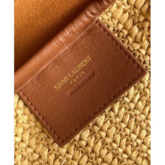Replica Borsa piccola YSL Saint Laurent Le 5 A 7 Supple in rafia Caffè Imitazioni Falso Replica Borsa piccola YSL Saint Laurent Le 5 A 7 Supple in rafia Caffè Imitazioni Falso