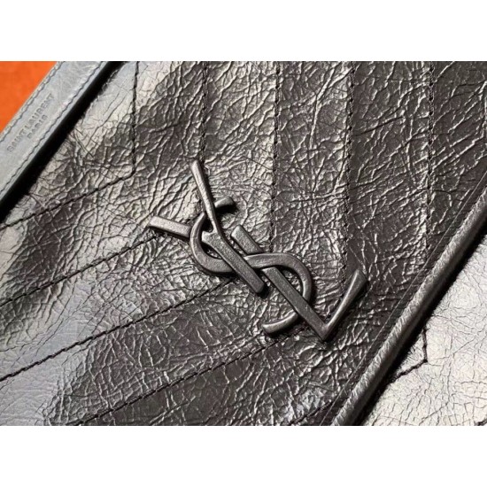 Replica Borsa vintage YSL Saint Laurent Niki Baby stropicciata nera Imitazioni Falso Replica Borsa vintage YSL Saint Laurent Niki Baby stropicciata nera Imitazioni Falso