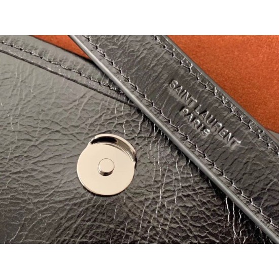 Replica Borsa vintage YSL Saint Laurent Niki Baby stropicciata nera Imitazioni Falso Replica Borsa vintage YSL Saint Laurent Niki Baby stropicciata nera Imitazioni Falso