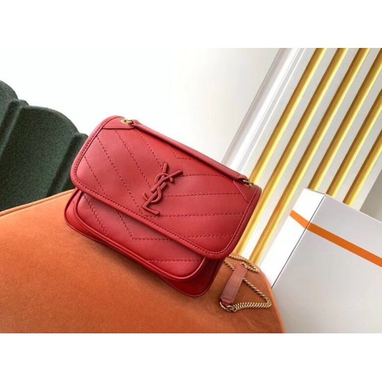 Borsa vintage YSL Saint Laurent Niki Baby Replica rossa stropicciata Imitazione Borsa vintage YSL Saint Laurent Niki Baby Replica rossa stropicciata Imitazione