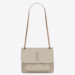 Borsa vintage YSL Saint Laurent Niki Baby bianca