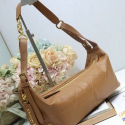 Borsa Dior Piccola/Media D-Journey in Vitello Liscio Vintage Cammello