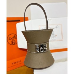 Borsa tote Hermès Mini Medor Grigia