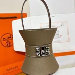 Borsa tote Hermès Mini Medor Grigia
