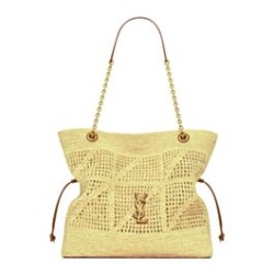 Shopping Jamie YSL Saint Laurent in rafia Albicocca