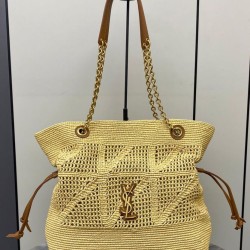Shopping Jamie YSL Saint Laurent in rafia Albicocca Shopping Jamie YSL Saint Laurent in rafia Albicocca