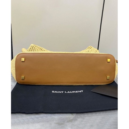 Replica Shopping Jamie YSL Saint Laurent in rafia Albicocca imitazione False Online Replica Shopping Jamie YSL Saint Laurent in rafia Albicocca imitazione False Online