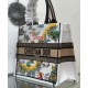 Replica Borsa media Christian Dior Book Tote senza tempo con paglia di rafia naturale e cotone ricamato