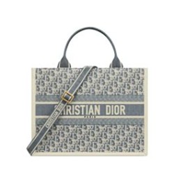 Borsa media Christian Dior Book Tote blu
