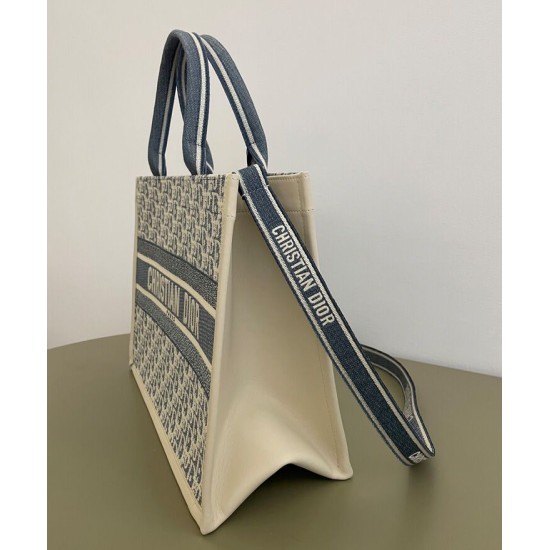 Replica Borsa media Christian Dior Book Tote blu