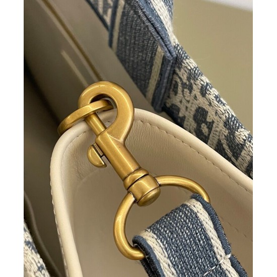 Replica Borsa media Christian Dior Book Tote blu