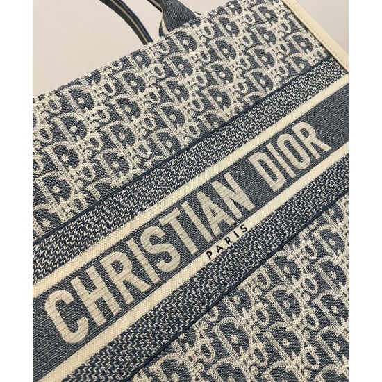 Replica Borsa media Christian Dior Book Tote blu
