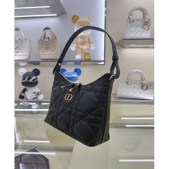 Replica Mini borsa Christian Dior Miss Caro Diorling con catena, nera Replica Mini borsa Christian Dior Miss Caro Diorling con catena, nera