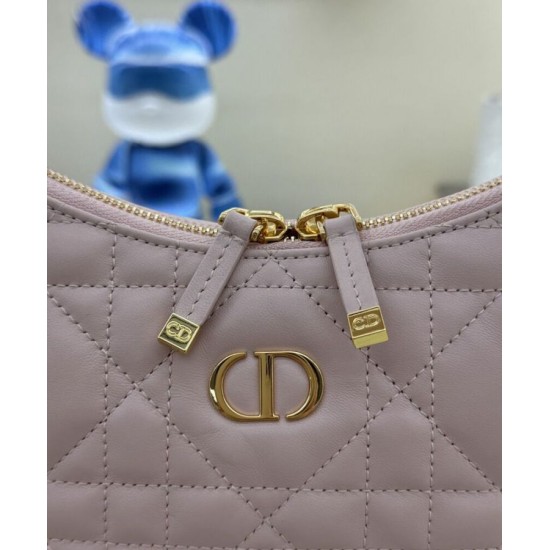 Replica Mini borsa Christian Dior Miss Caro Diorling con catena, rosa