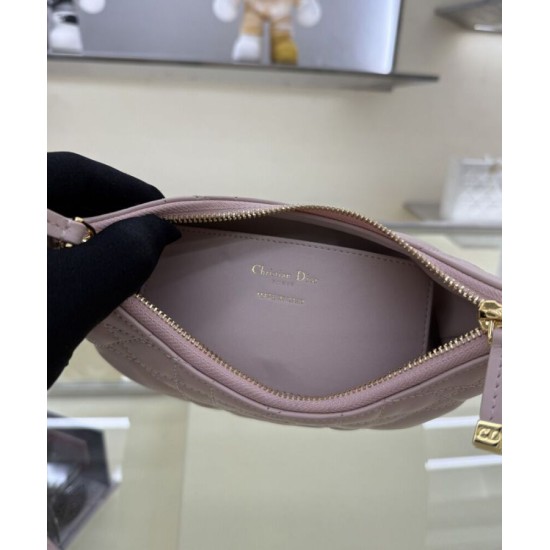 Replica Mini borsa Christian Dior Miss Caro Diorling con catena, rosa