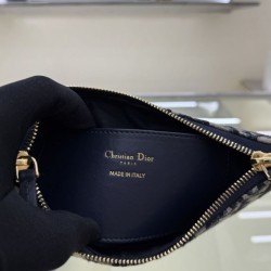 Mini borsa Christian Dior 30 Montaigne Diorling con catena, blu scuro Mini borsa Christian Dior 30 Montaigne Diorling con catena, blu scuro