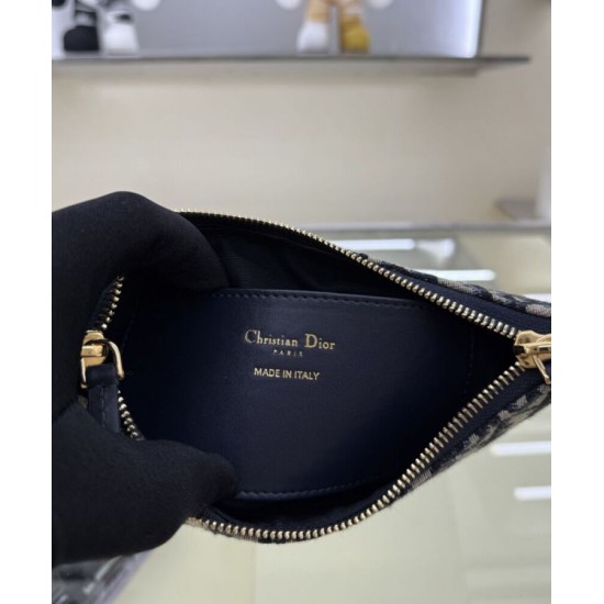 Replica Mini borsa Christian Dior 30 Montaigne Diorling con catena, blu scuro Replica Mini borsa Christian Dior 30 Montaigne Diorling con catena, blu scuro