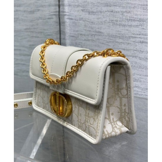 Replica Borsa Dior 30 Montaigne East-West con catena Crema