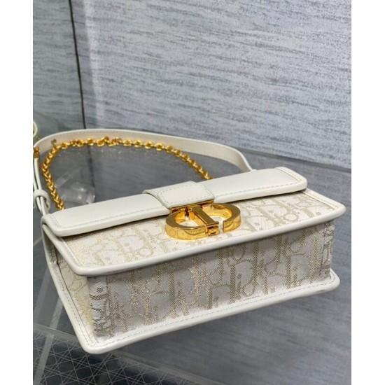 Replica Borsa Dior 30 Montaigne East-West con catena Crema