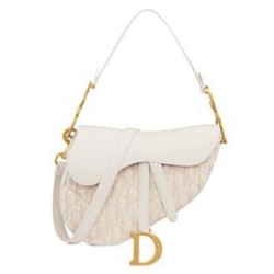 Borsa Dior Saddle con tracolla Crema