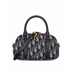 Borsa Christian Dior D-Vibe East-West Nano, blu scuro