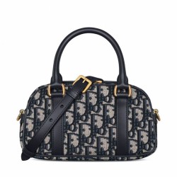 Borsa Christian Dior D-Vibe East-West Nano, blu scuro