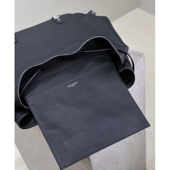 Replica Zaino YSL Saint Laurent Sac De Jour in pelle martellata, nero Replica Zaino YSL Saint Laurent Sac De Jour in pelle martellata, nero