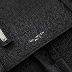 Zaino YSL Saint Laurent Sac De Jour in pelle martellata, nero