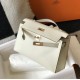 Replica Borsa Hermès Kelly Pochette in pelle Epsom bianca Replica Borsa Hermès Kelly Pochette in pelle Epsom bianca
