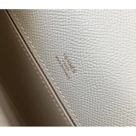 Replica Borsa Hermès Kelly Pochette in pelle Epsom bianca Replica Borsa Hermès Kelly Pochette in pelle Epsom bianca