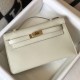 Replica Borsa Hermès Kelly Pochette in pelle Epsom bianca Replica Borsa Hermès Kelly Pochette in pelle Epsom bianca