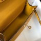 Replica Borsa Hermès Kelly Pochette in pelle Epsom gialla Replica Borsa Hermès Kelly Pochette in pelle Epsom gialla