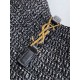 Replica Borsa a tracolla piccola Saint Laurent Le 5 À 7 morbida in rafia nera Replica Borsa a tracolla piccola Saint Laurent Le 5 À 7 morbida in rafia nera