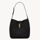 Replica Borsa a tracolla piccola Saint Laurent Le 5 À 7 morbida in rafia nera Replica Borsa a tracolla piccola Saint Laurent Le 5 À 7 morbida in rafia nera