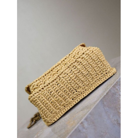 Replica Mini borsa Saint Laurent Niki in rafia naturale Replica Mini borsa Saint Laurent Niki in rafia naturale