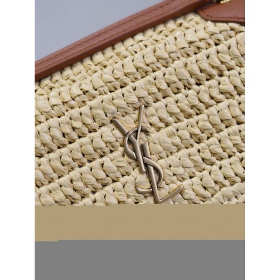 Replica Mini borsa Saint Laurent Niki in rafia naturale Replica Mini borsa Saint Laurent Niki in rafia naturale